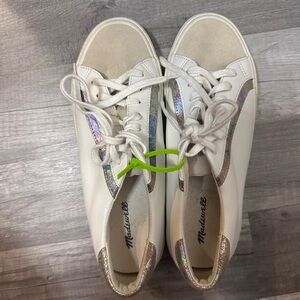 Madewell Women's Sneakers in White and Silver